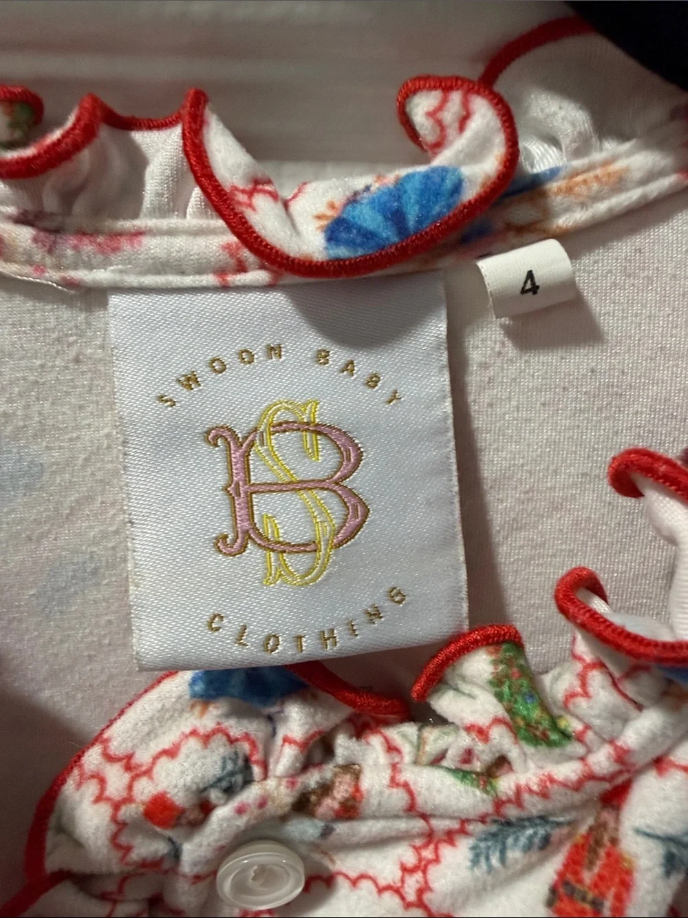 Swoon Baby Floral Button-Front Ruffle Dress Size 4